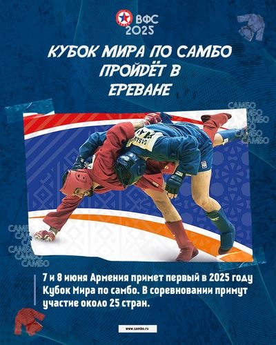 Кубок Мира по самбо пройдёт в Ереване