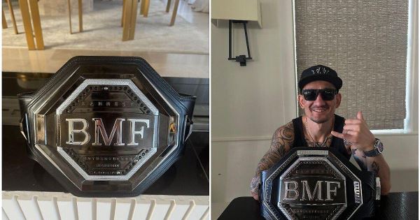 Холлоуэй сфотографировался с настоящим поясом BMF в ответ на провокацию Топурии
